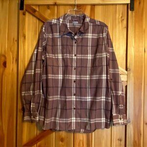 Carhartt Women’s Roll-Tab Long Sleeve Shirt Size XL (16/18) Plaid Plum